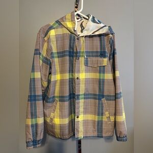 KIRRA Men’s Size M Skater‎ Windbreaker Button Snap Hooded Lightweight Jacket